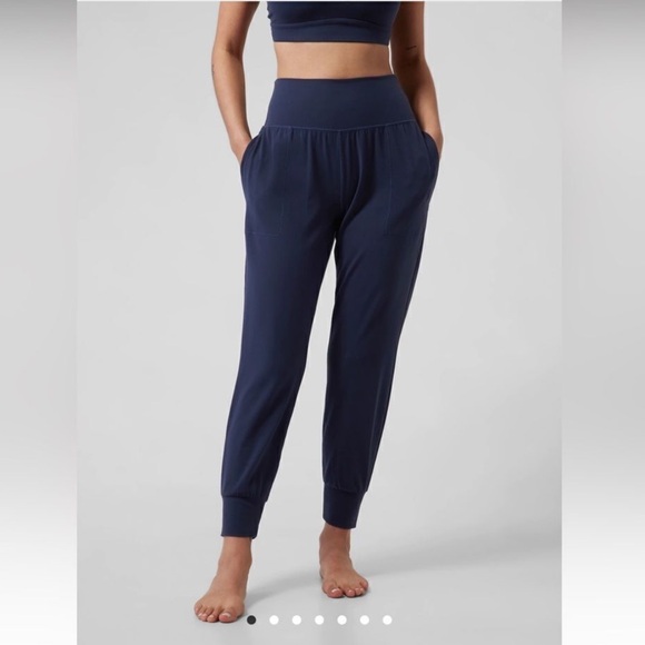 Athleta Pants - Athleta Salutation Jogger Powervita Navy Blue 1X 531288 High Rise Leggings
